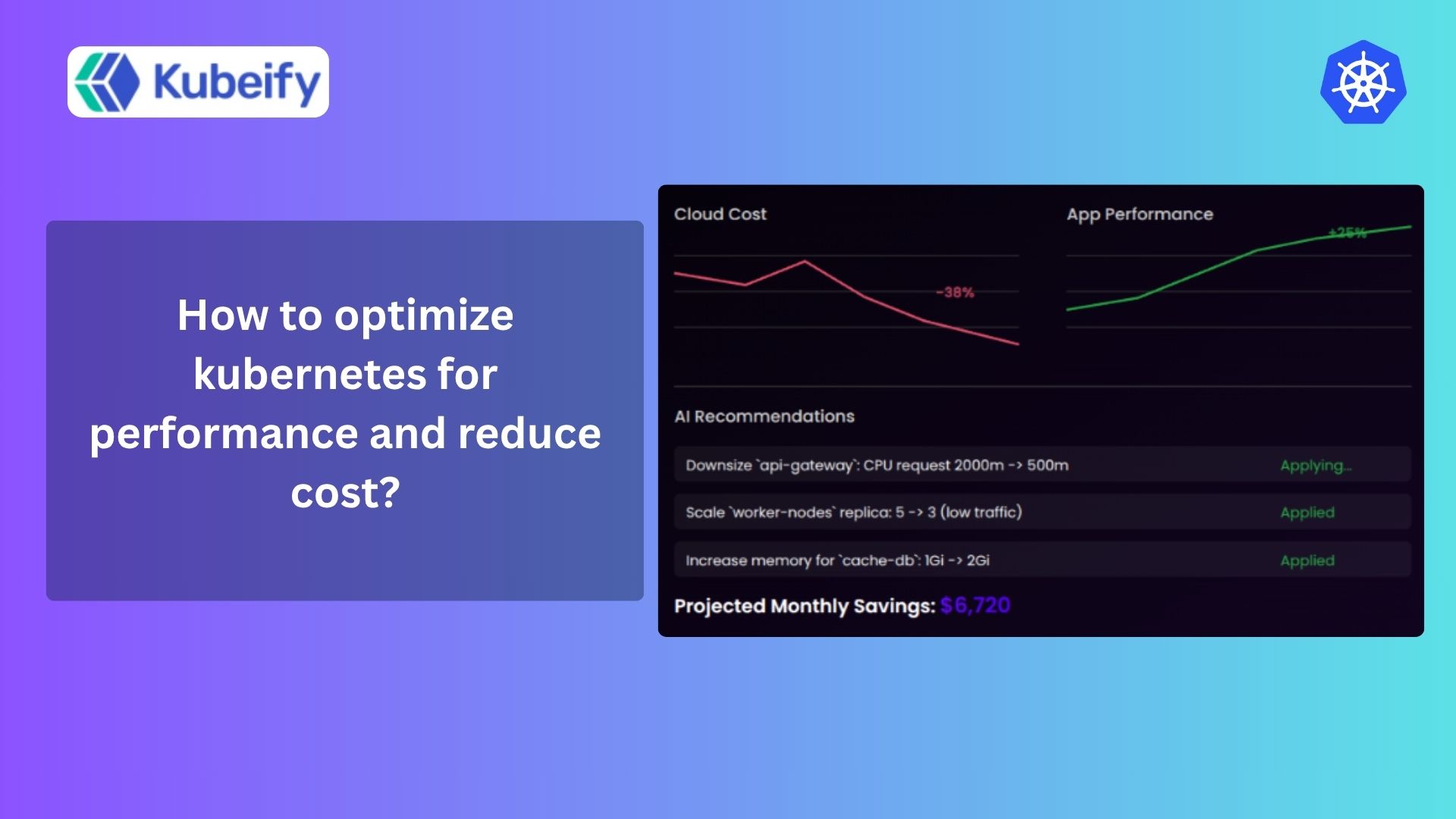 how to optimize kubernetes for performance and reduce cost